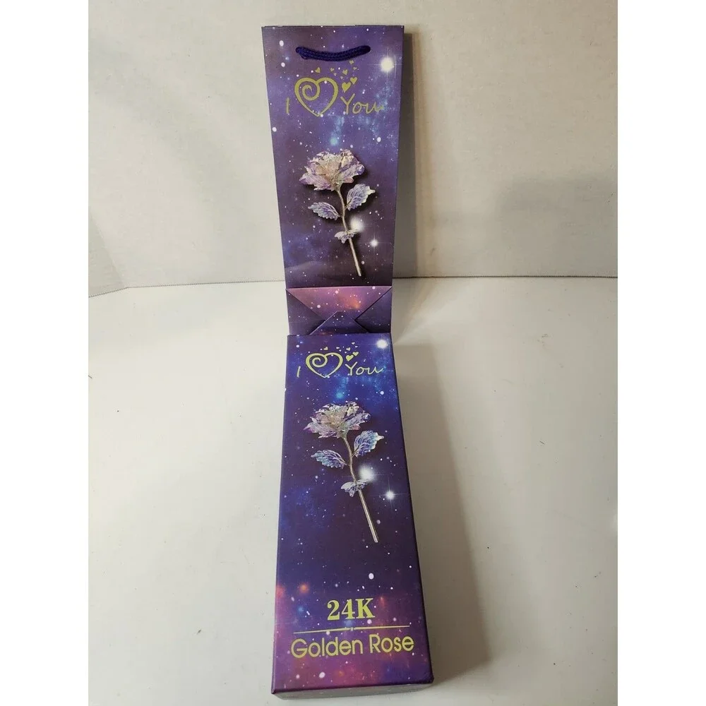 24K Golden Rose in gift box and gift bag